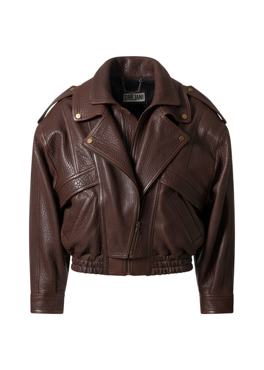 RIBBY LEATHER JACKET