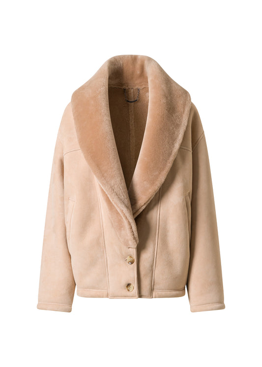 ARAN BEIGE SHEARLING JACKET
