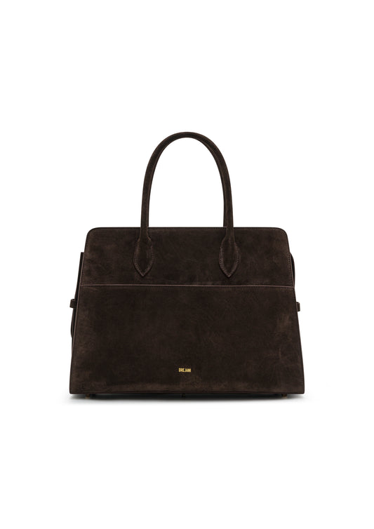VALIA BAG DARK BROWN SUEDE