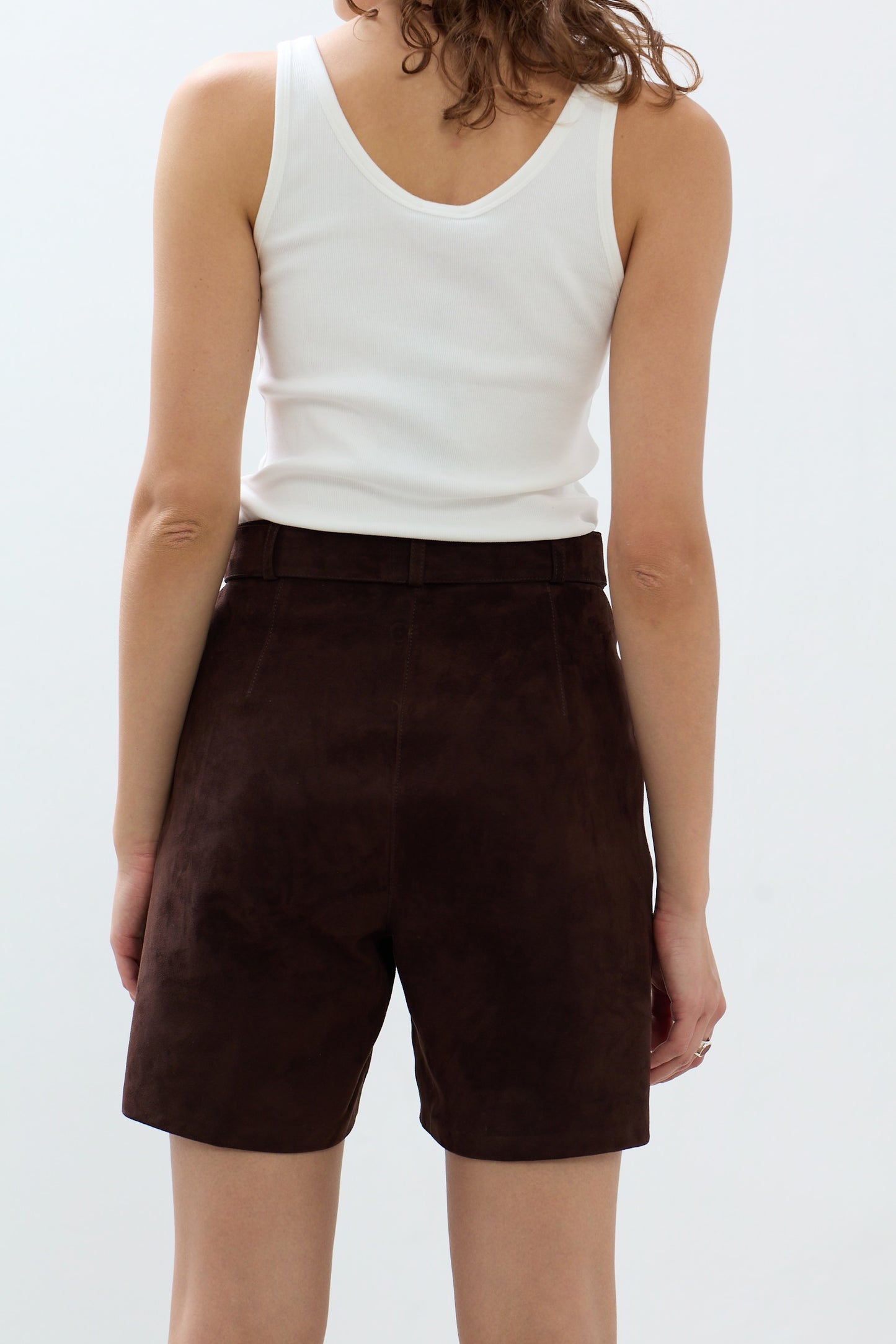 TANORA SUEDE SHORTS – CHOCOLATE BROWN