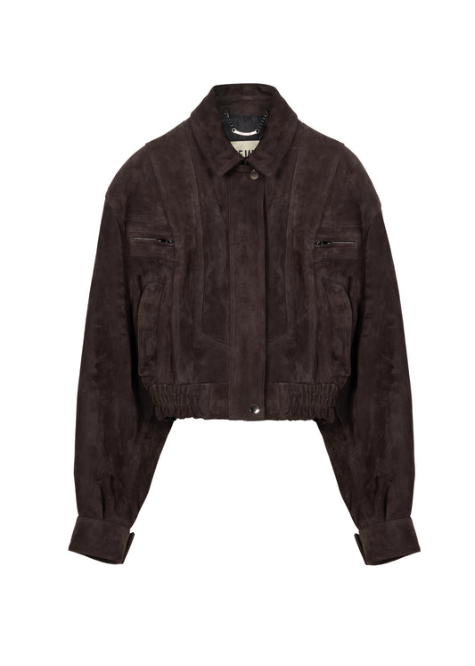 CAVALIERE BOMBER BROWN SUEDE