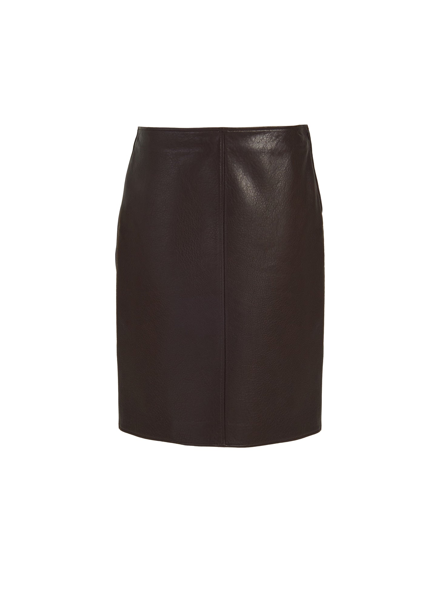 NOEMI LEATHER SKIRT – BROWN