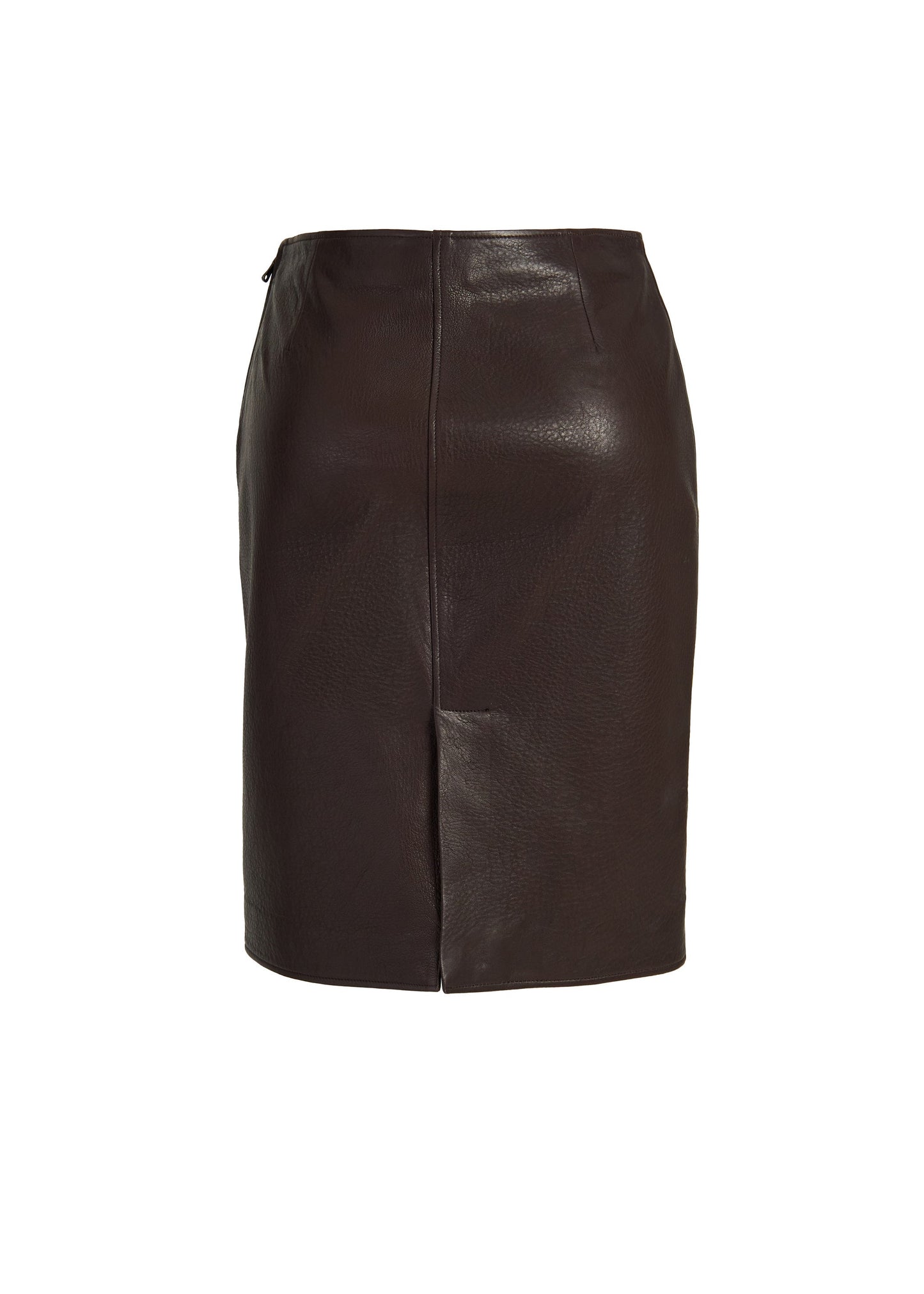 NOEMI LEATHER SKIRT – BROWN