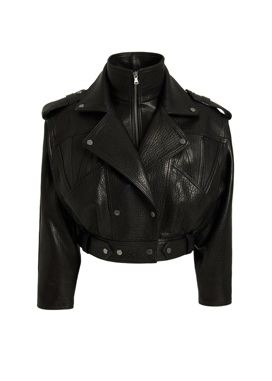V'OMBRE LEATHER JACKET