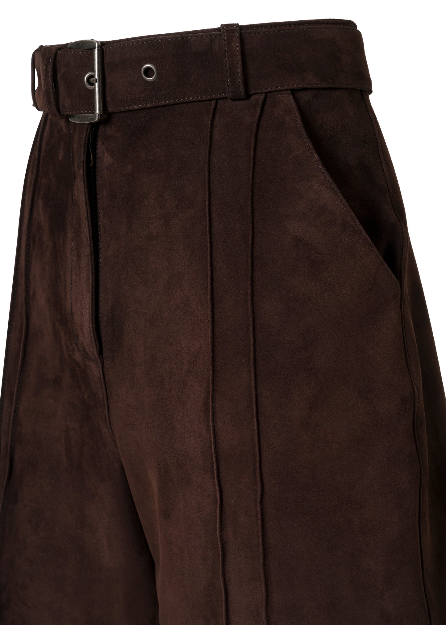 TANORA SUEDE SHORTS – CHOCOLATE BROWN