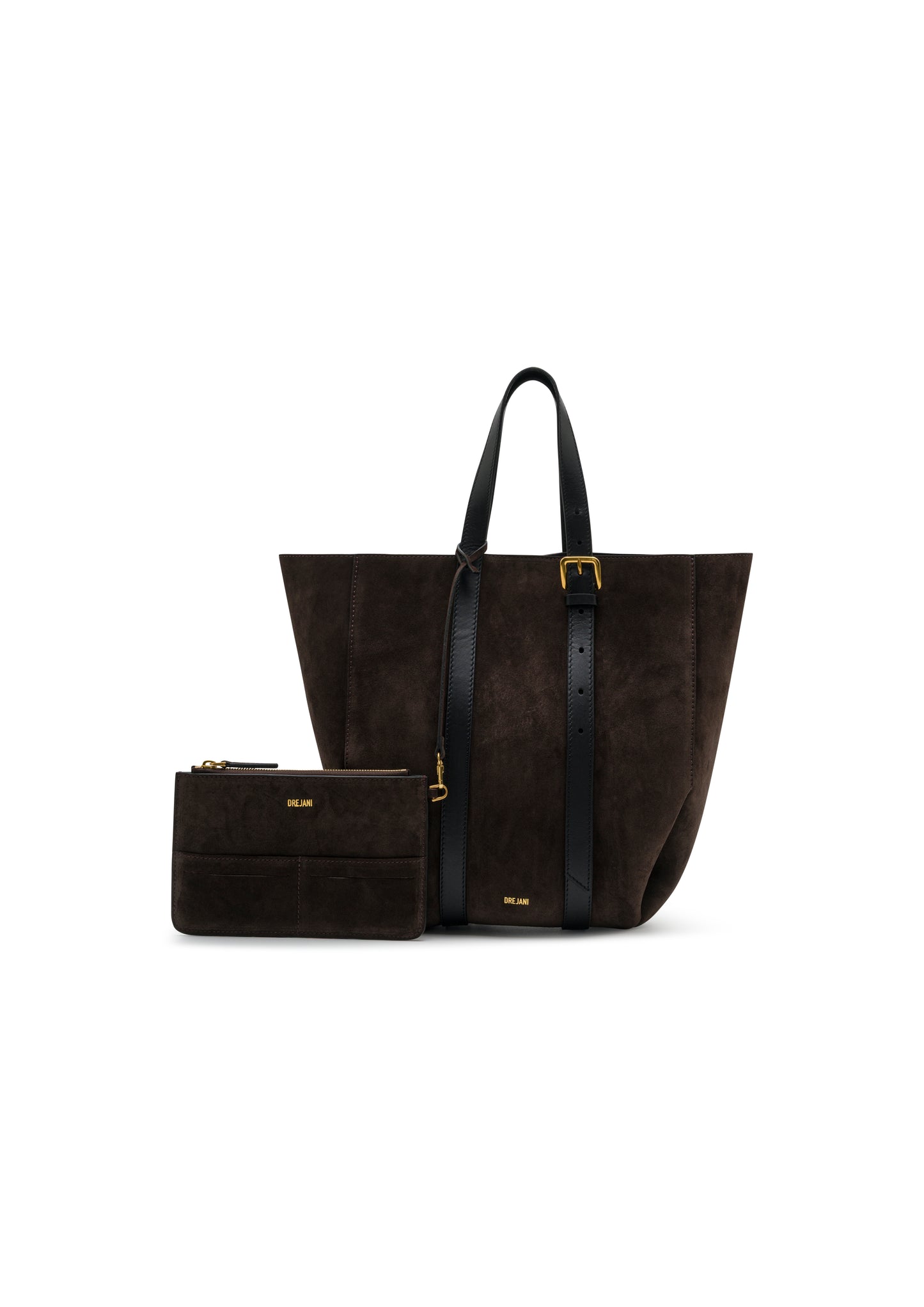 ALBA TOTE BAG DARK BROWN SUEDE