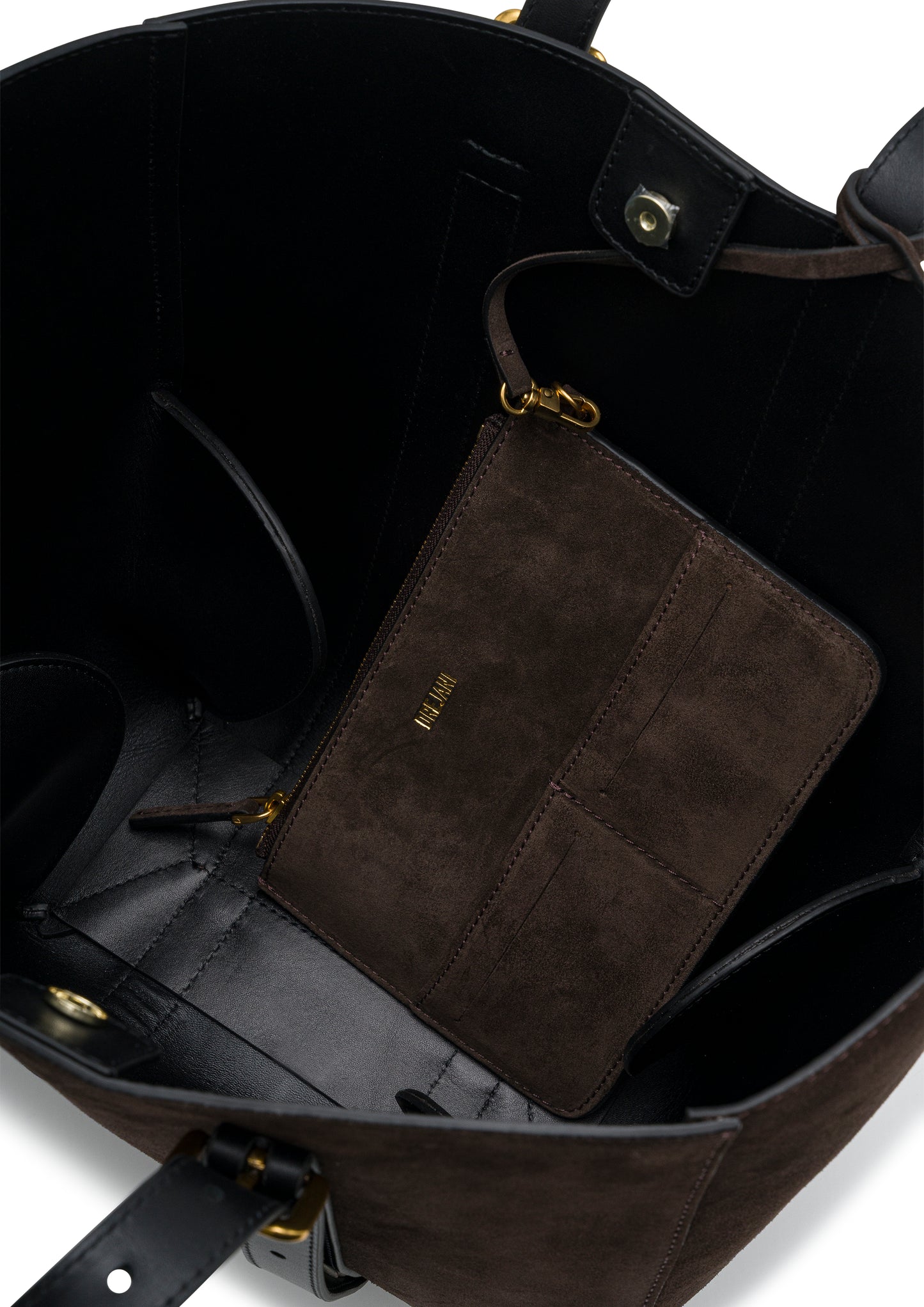 ALBA TOTE BAG DARK BROWN SUEDE