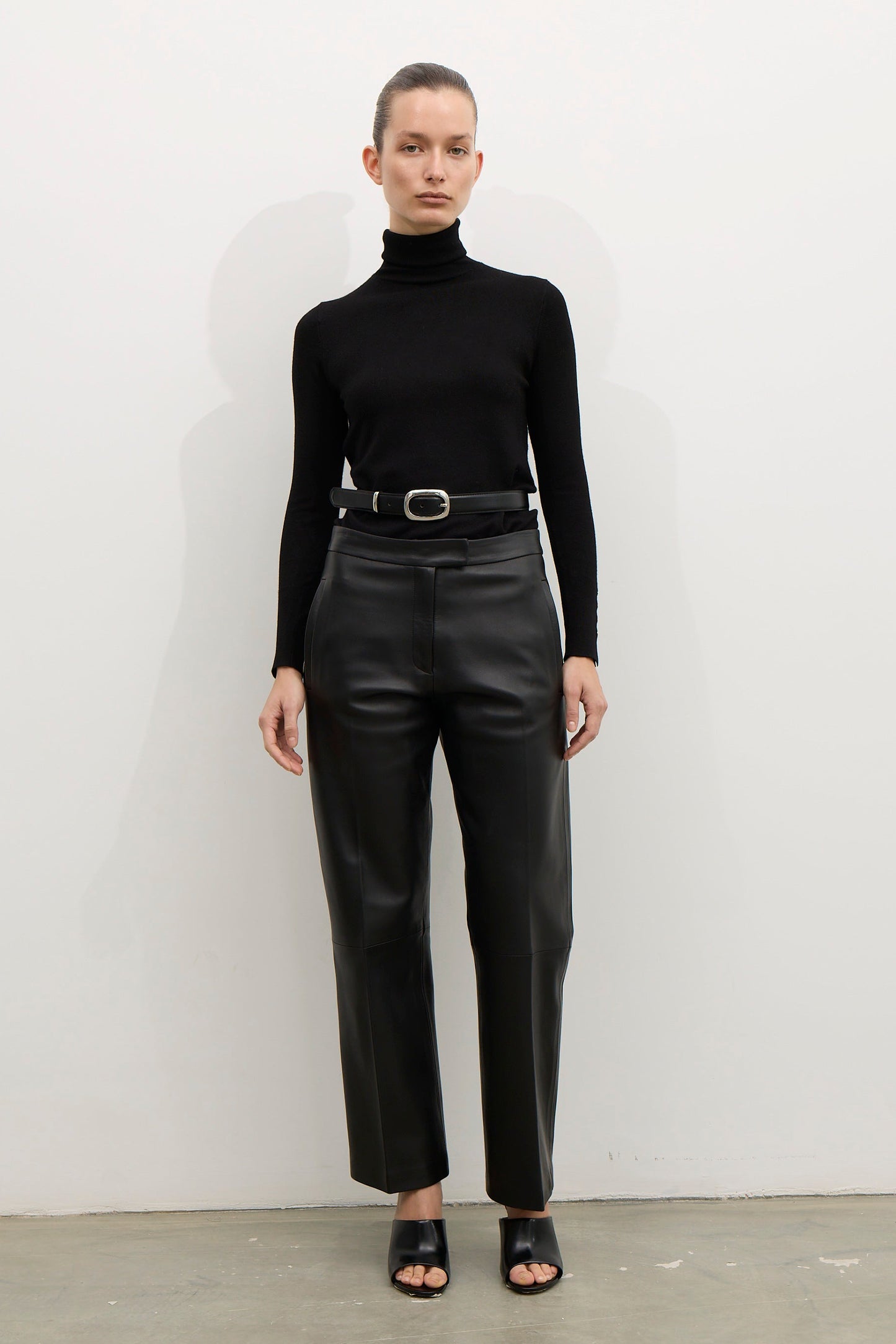 KIRA LEATHER PANTS – BLACK