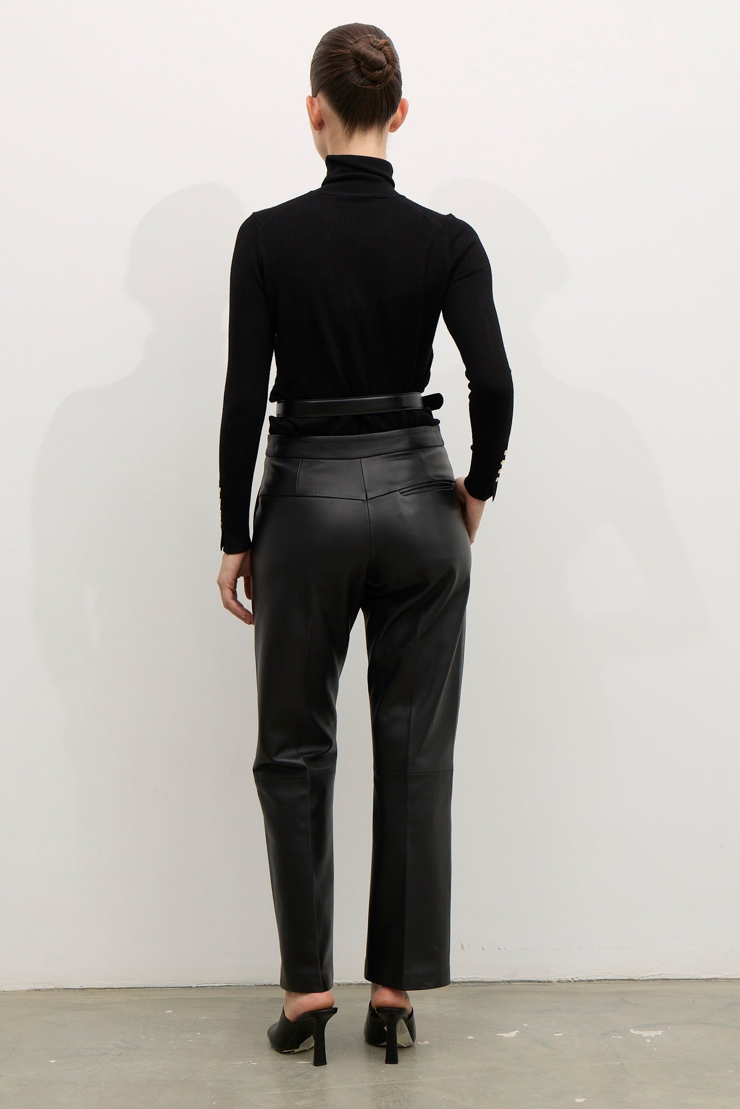 KIRA LEATHER PANTS – BLACK