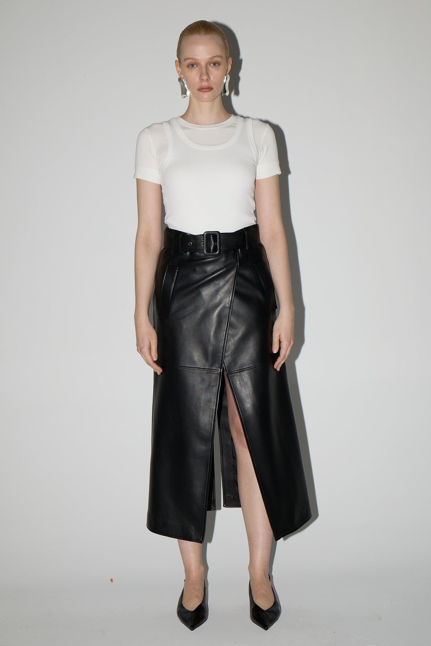 MARLOWE LEATHER SKIRT