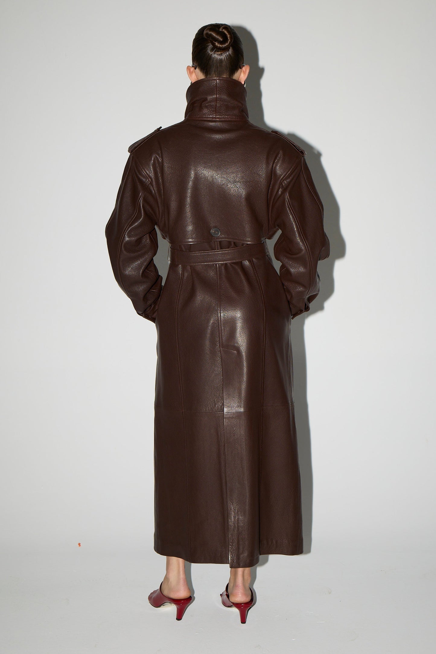 BOLGHERI LEATHER TRENCH COAT