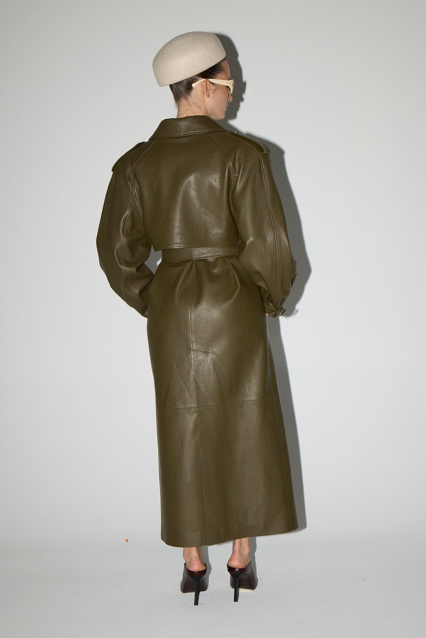SILVA LEATHER TRENCH COAT