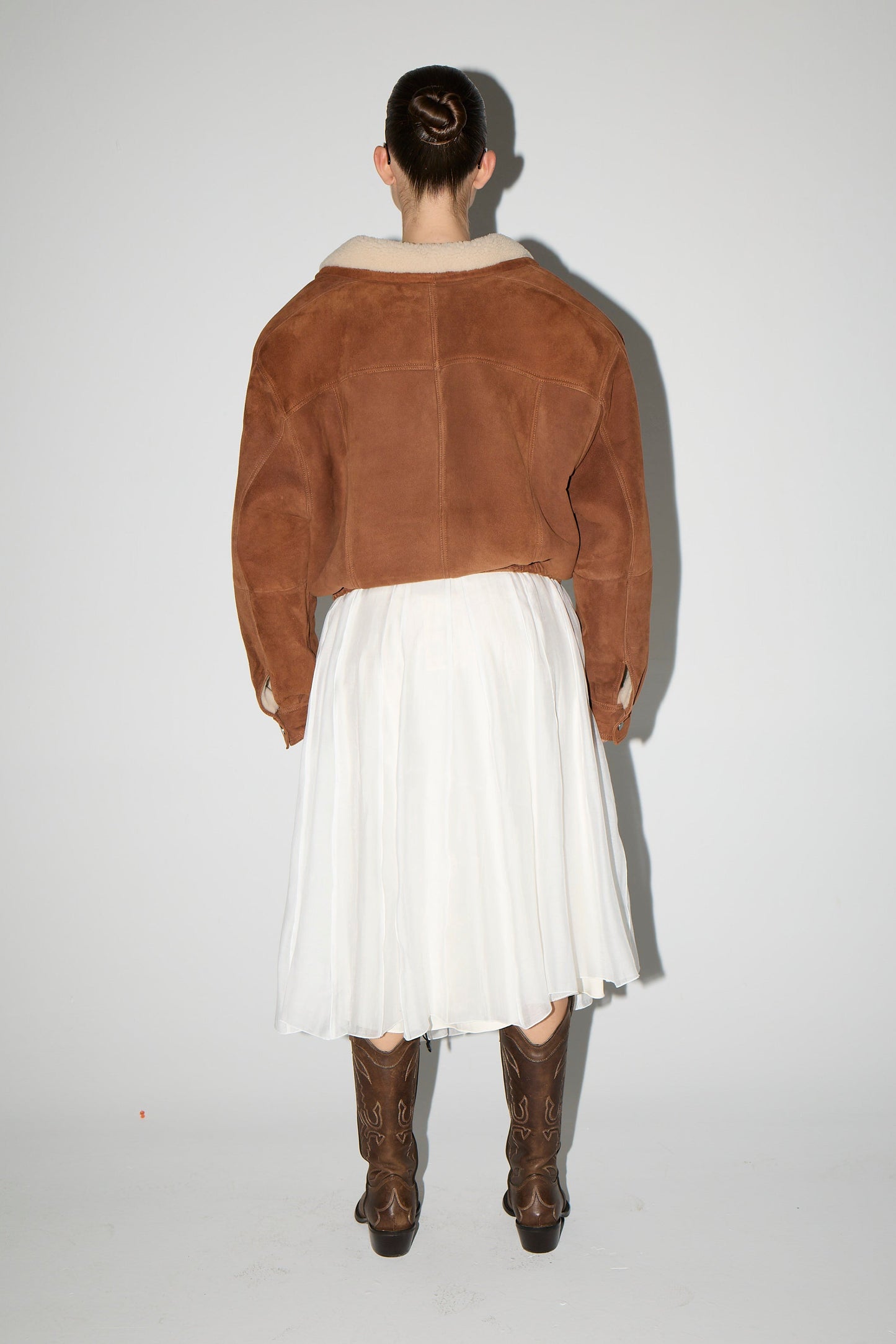 SABINA SHEARLING LEATHER JACKET