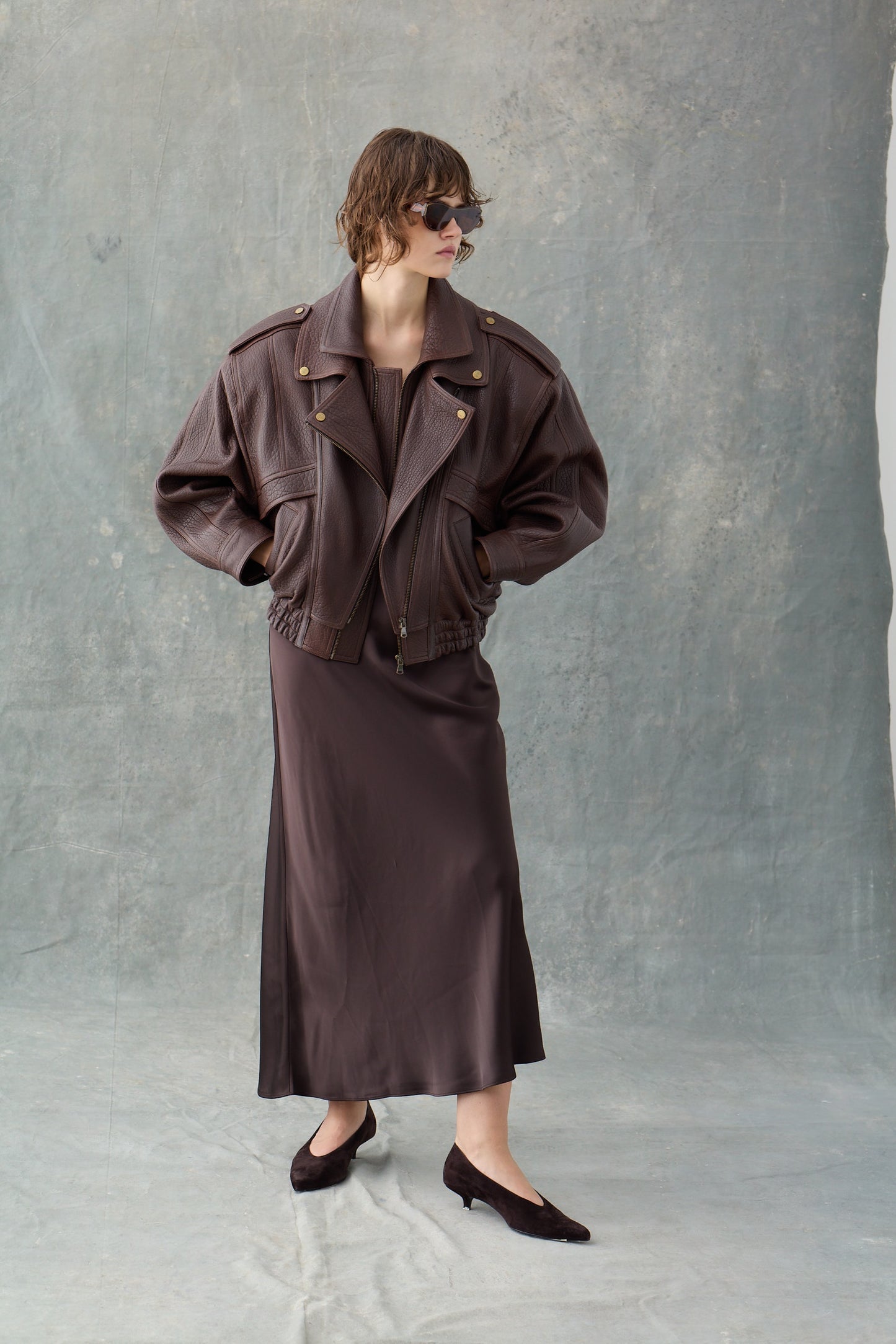 RIBBY LEATHER JACKET