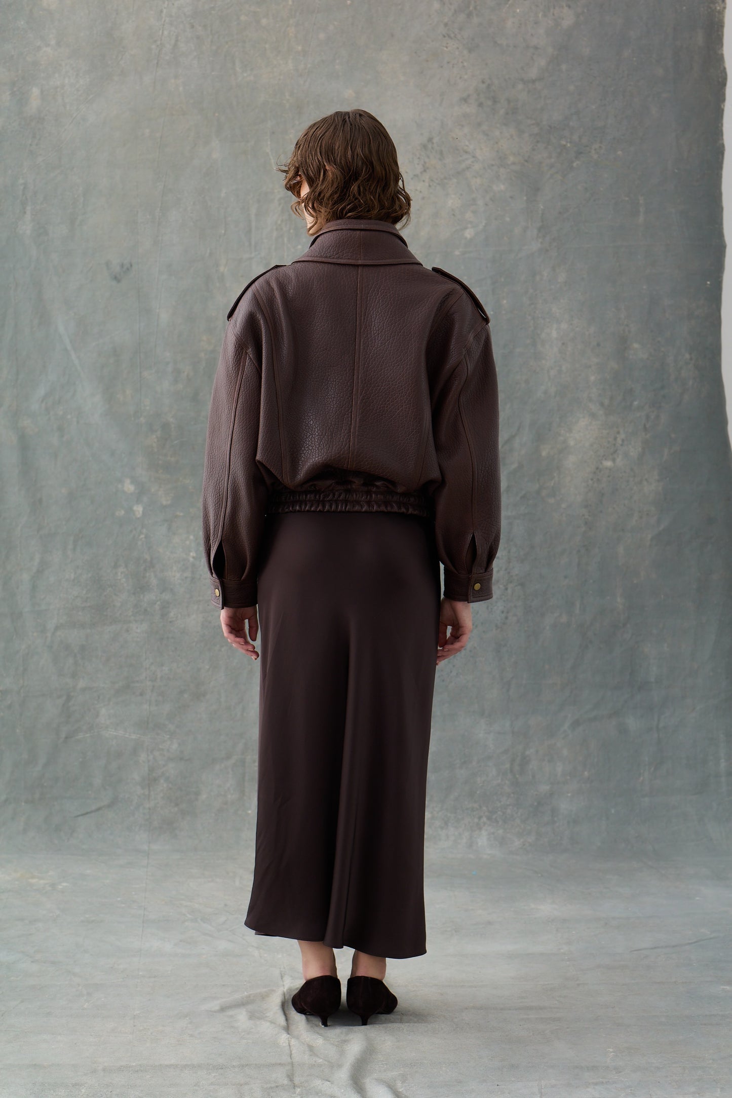 RIBBY LEATHER JACKET